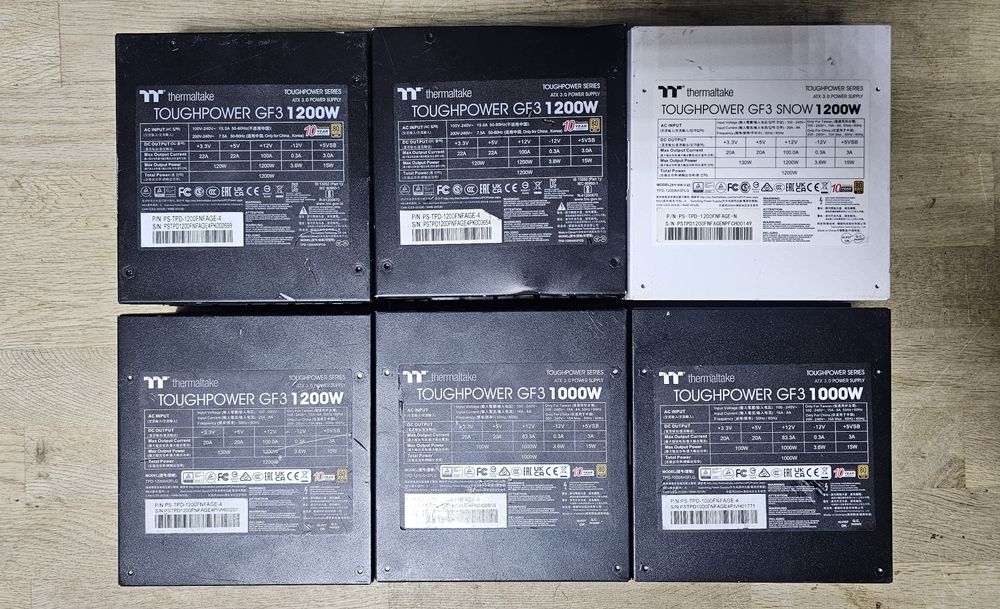 Блоки живлення неробочі Termaltake 650W/850W/1200W