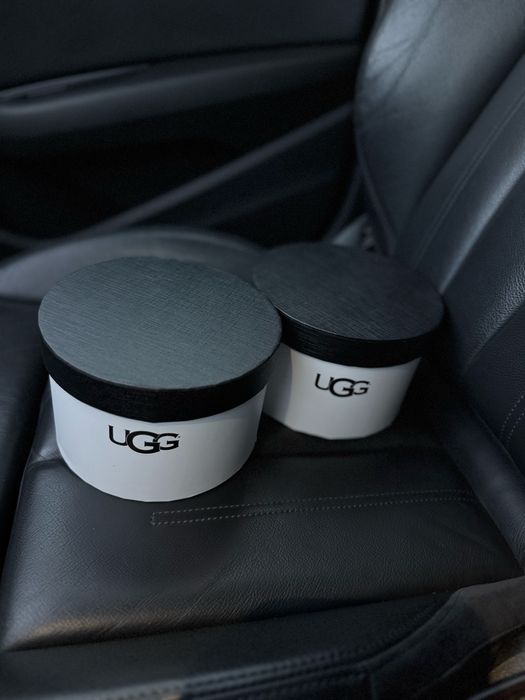 Хутряні замешеві UGG навушники коричневі