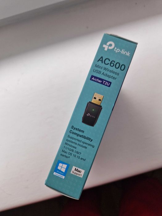 TP-Link Archer T2U dwupasmowa, bezprzewodowa karta sieciowa USB AC600