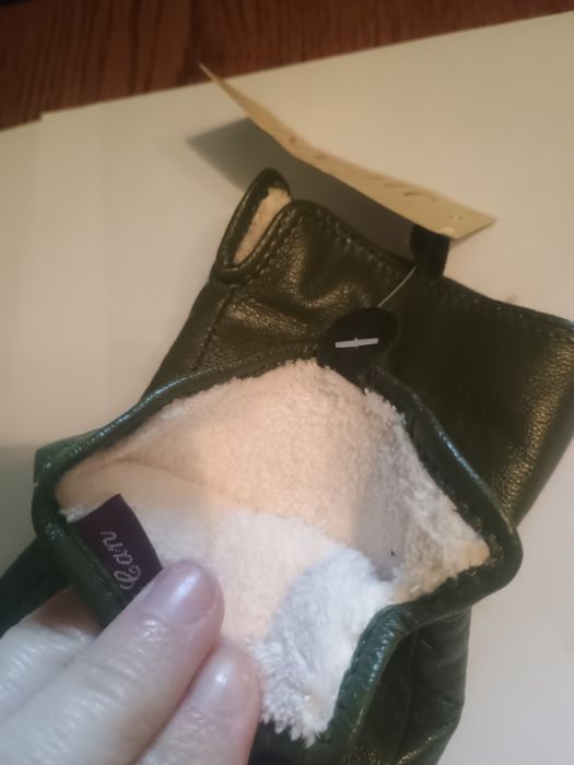 Rękawiczki sköra zielone nowe