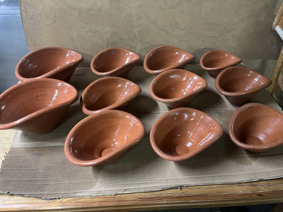 Caçarola Alguidar Arrozeira em barro conjunto de 11 unidades