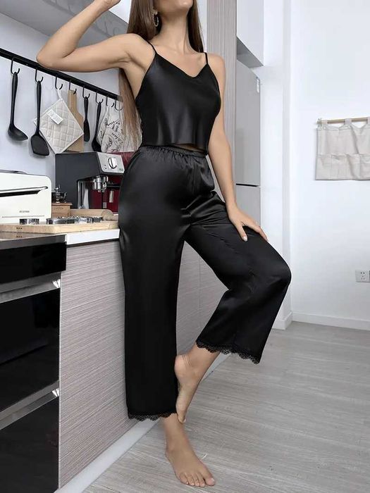 Piękna piżama czarna M