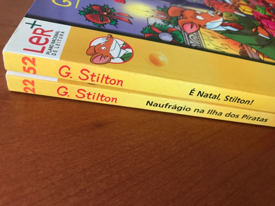 Livros Geronimo Stilton "É Natal Stilton" "Naufrágio na ilha dos pirat