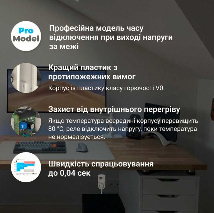 Реле контроля напряжения (вилка-розетка) - ZUBR R116y