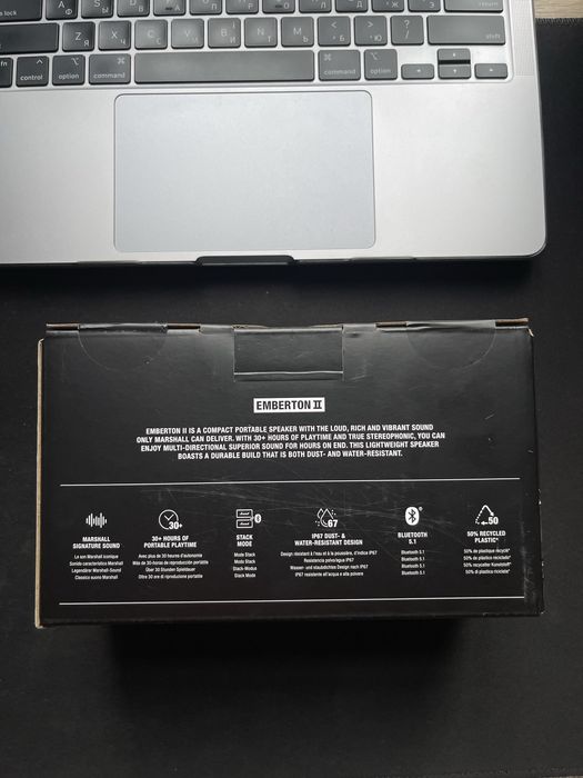 Marshall emberton ii 2 Black and brass Original