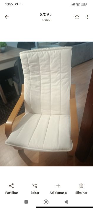 Cadeirão com banqueta