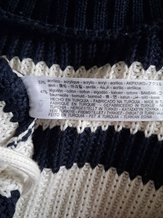 Krótkie sweter w paski openback rozmiar S. Zara