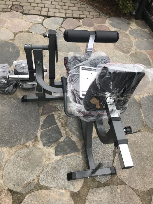 Maszyna do ćwiczeń mięśni nóg + obciażniki