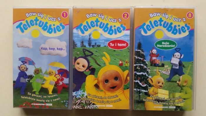 Kaseta VHS Baw się i ucz z Teletubbies 3 szt.