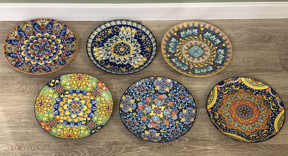 Nowy Zestaw obiadowy/zastawa stołowa BOHO 18 elementów talerze i miski