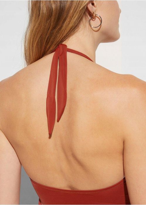 AG5769 tankini brązowe wiązane z figami r.46