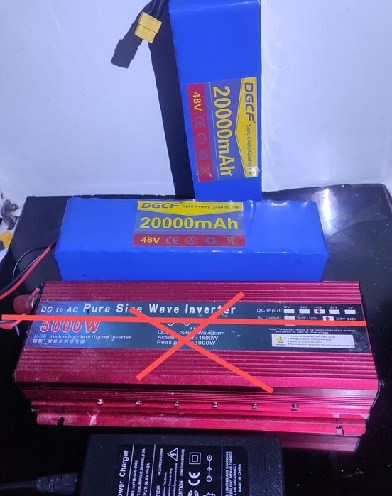 Аккумулятор litiy ion  48 v зарядное устройство