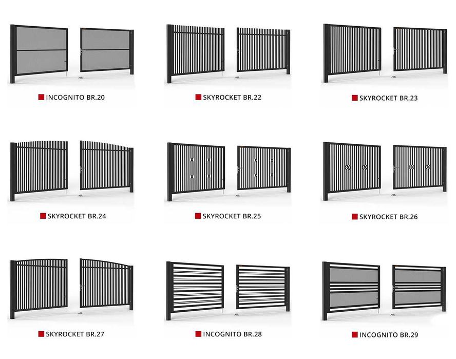 Brama Rozwierna Nowoczesna Brama Wjazdowa Posesyjna na Wymiar