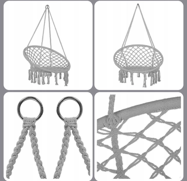 Fotel Hamak Wiszący Huśtawka Ogrodowa Domowa Kokon Bocianie Gniazdo