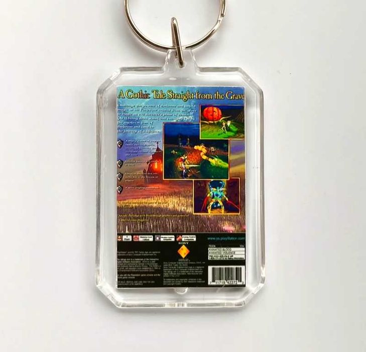 Brelok MediEvil - mini okładka gry PS1