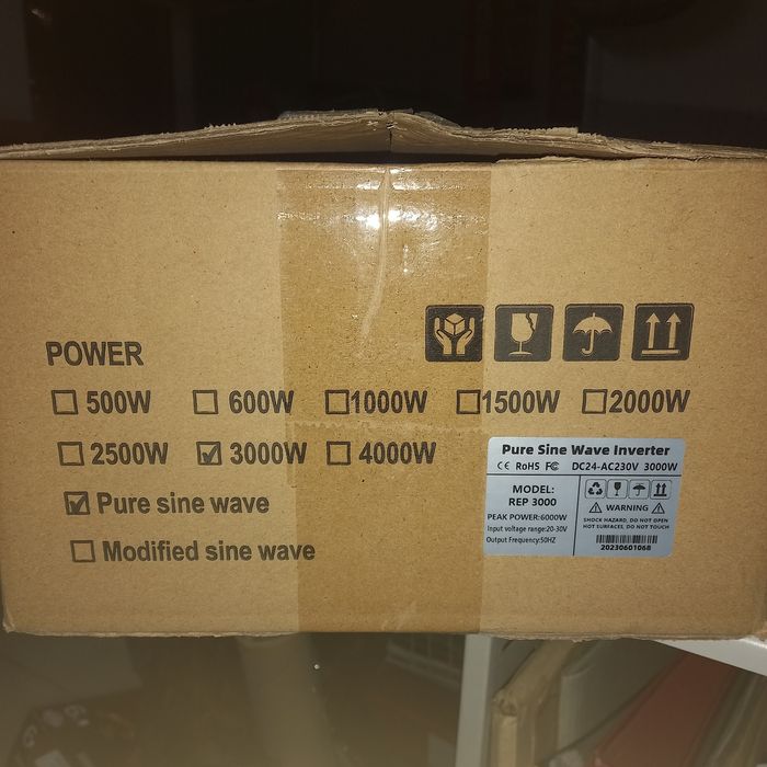 Inversor 24v 3000w surge power 6000w DC-AC