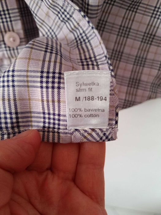 Koszula Vistula Red w kratkę | Slim Fit | M/188–194 cm | 100% bawełna