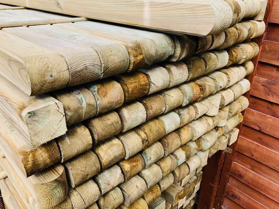 Słupy Drewniane Ogrodzeniowe Kantówki Słupek Drewniany