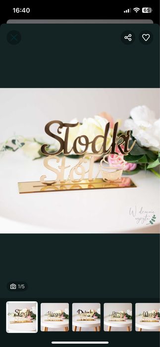 Zestaw 5 napisow zlotych