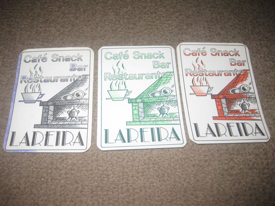 3 Calendários "Café Snack Bar Restaurante Lareira" Colecção Completa!