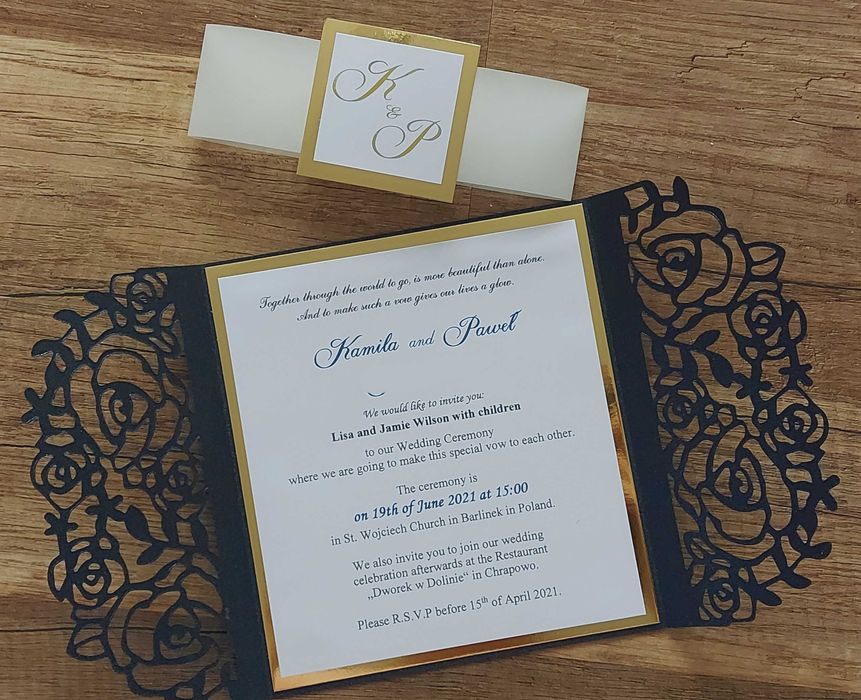 Zaproszenia slubne azurowe