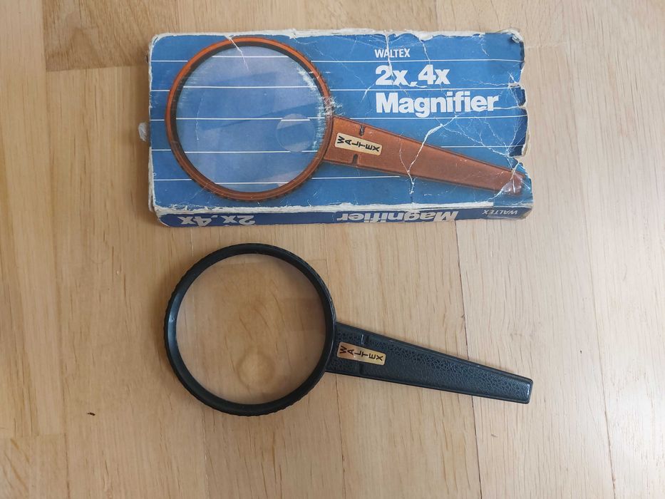 Lupa retro WALTEX 2x 4x - Vintage Hong Kong - Oryginalne pudełko