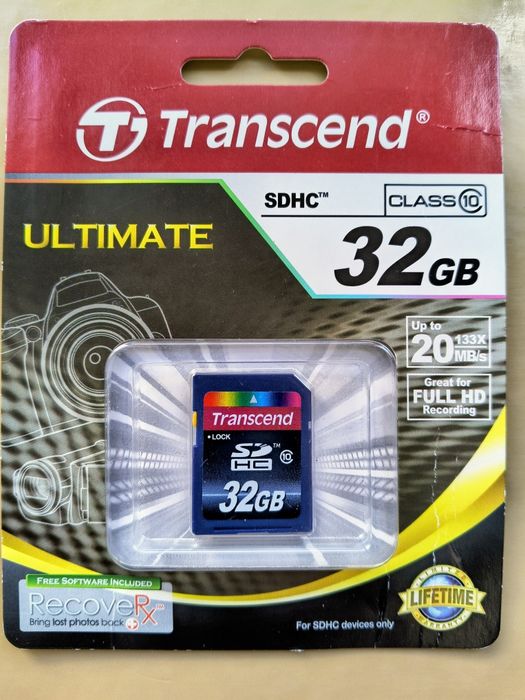 Карта пам'яті Transcend SDHC Class 10 32Gb