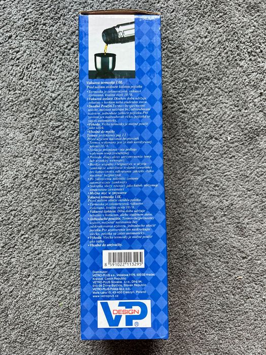 Stalowy termos próżniowy VP Design 1L