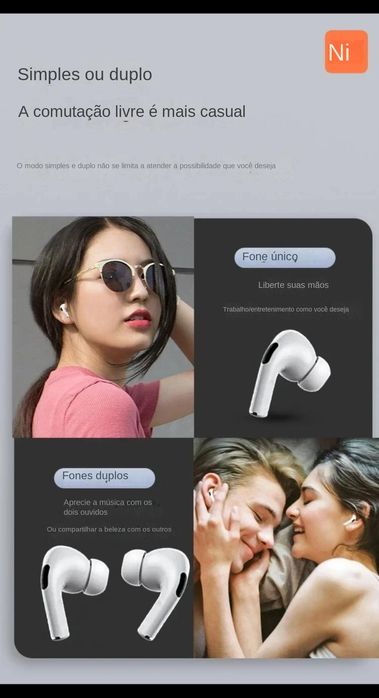 Fones de último modelo