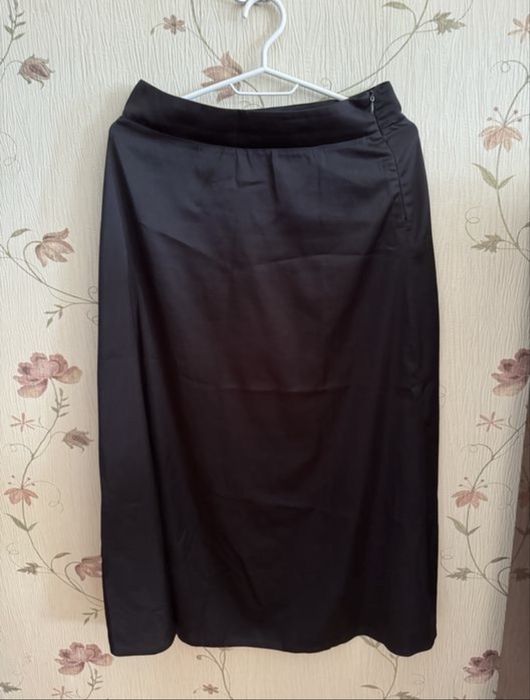 Базова літня атласна спідниця / базовая летняя юбка укр бренд