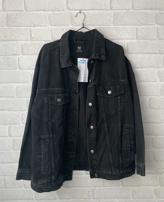 Czarna kurtka jeansowa Sinsay L – klasyczna, denim