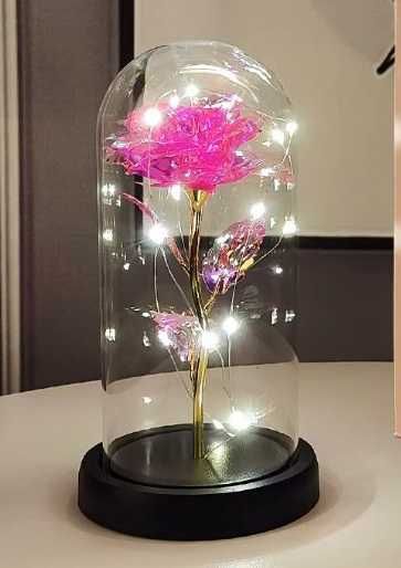 Lampka Led wieczna róża RÓŻOWA