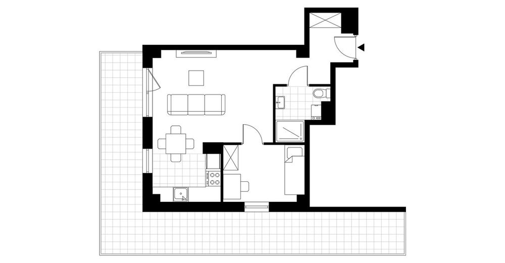 2-pokojowe mieszkanie 41 m² + taras Bez Prowizji - Widok 4