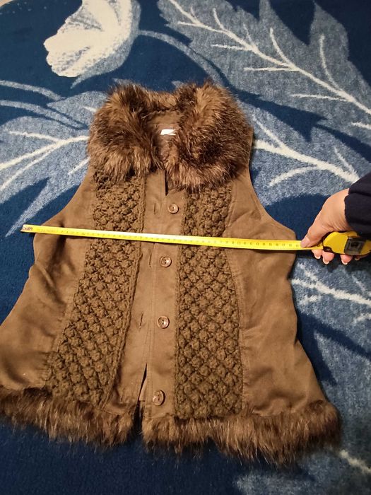 Lindo colete de camurça e malha