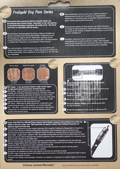 Kabel digital RCA-RCA Profigold Oxy Pure
