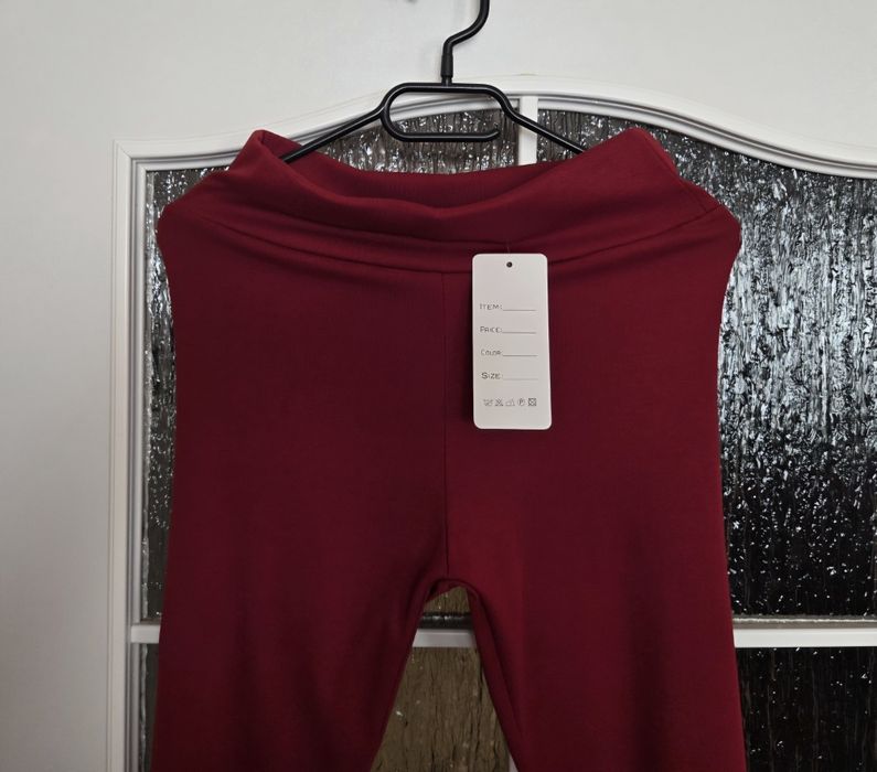 Legginsy Damskie Bordowe S/M 39