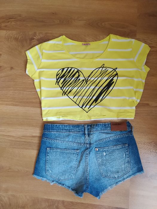 Szorty spodenki jeansowe dziury H&M
