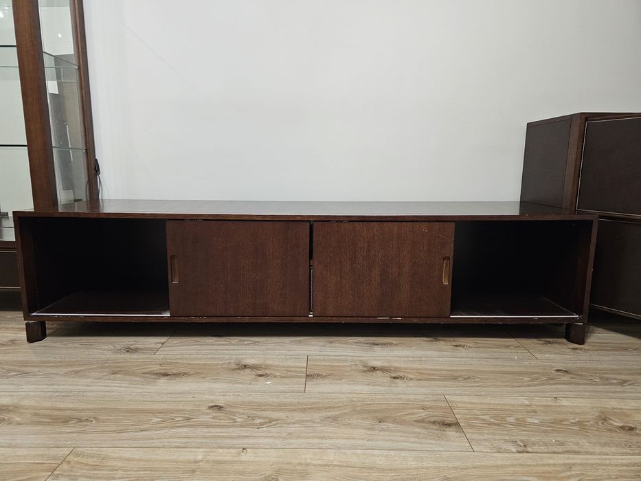 Komplet mebli salonowych – ciemny brąz