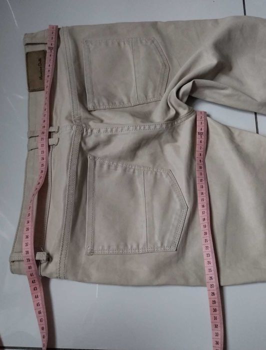 Spodnie bawełniane Basic Massimo Dutti