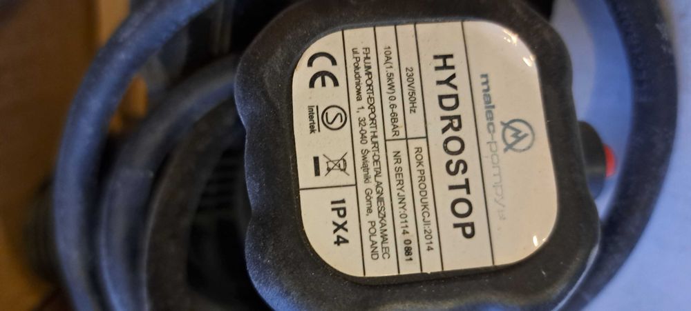 Hydrostop/MALEC, zabezpieczenie pompy przed suchoobiegiem.
