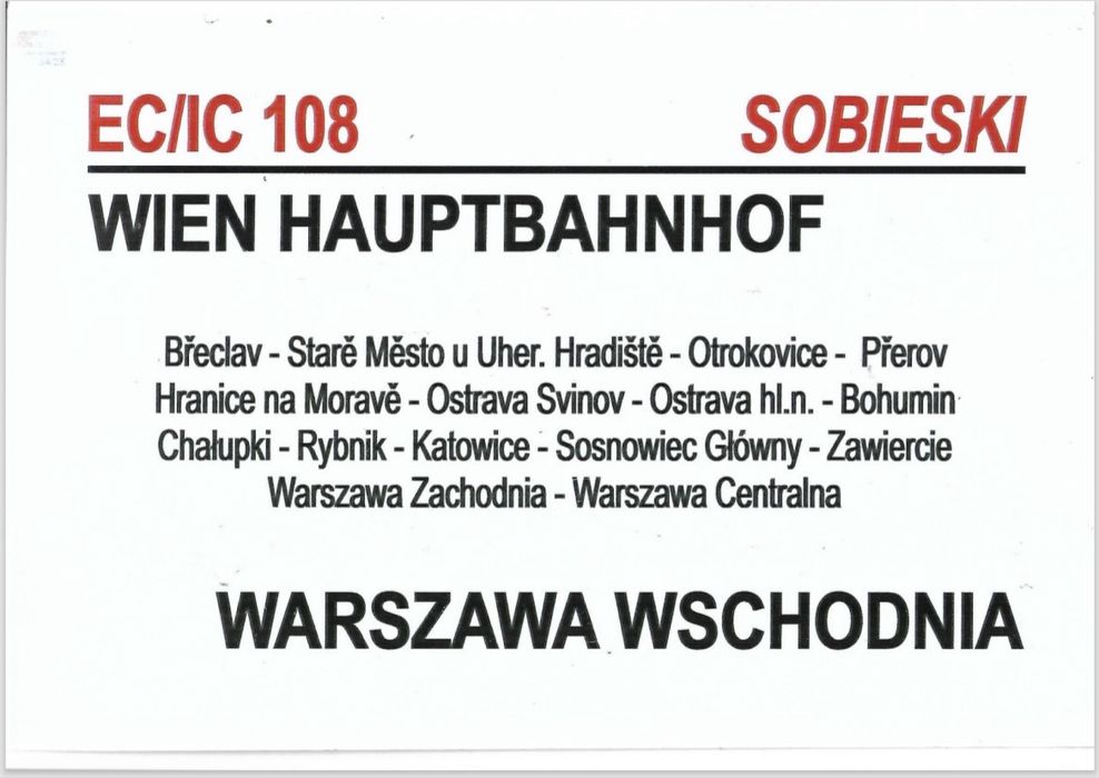 Tablica relacyjna - IC Sobieski
