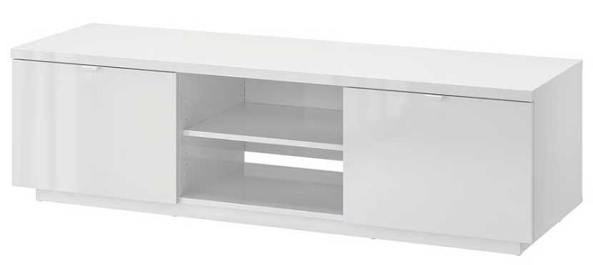 Móvel de TV IKEA BYÅS branco brilhante 160 cm