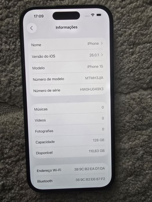 Iphone 15 preto 128gb