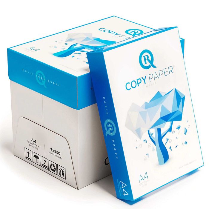 Бумага офисная R COPY BASIC A4 80 г/м2 500 л. 5 пачек