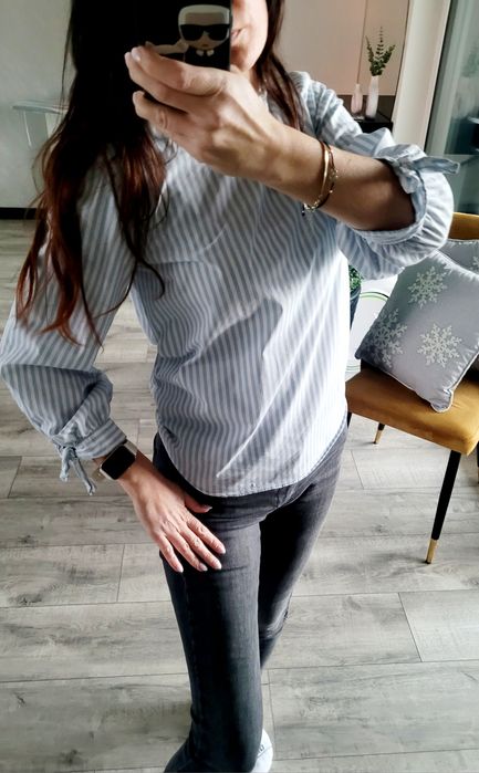 Bluzka koszula w paski elegancka Calvin Klein S