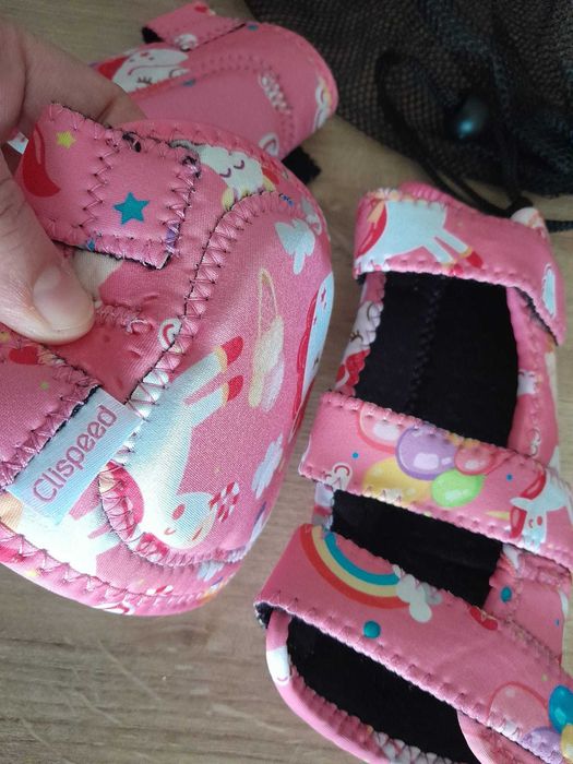 Cotoveleiras luvas e joelheiras para menina 3-6 anos
