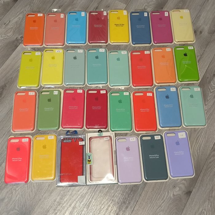 ‼️Силиконовый чехол-кейс для iPhone 7 Plus / 8 Plus, открытый низ, противоударный, внутри с микрофиброй