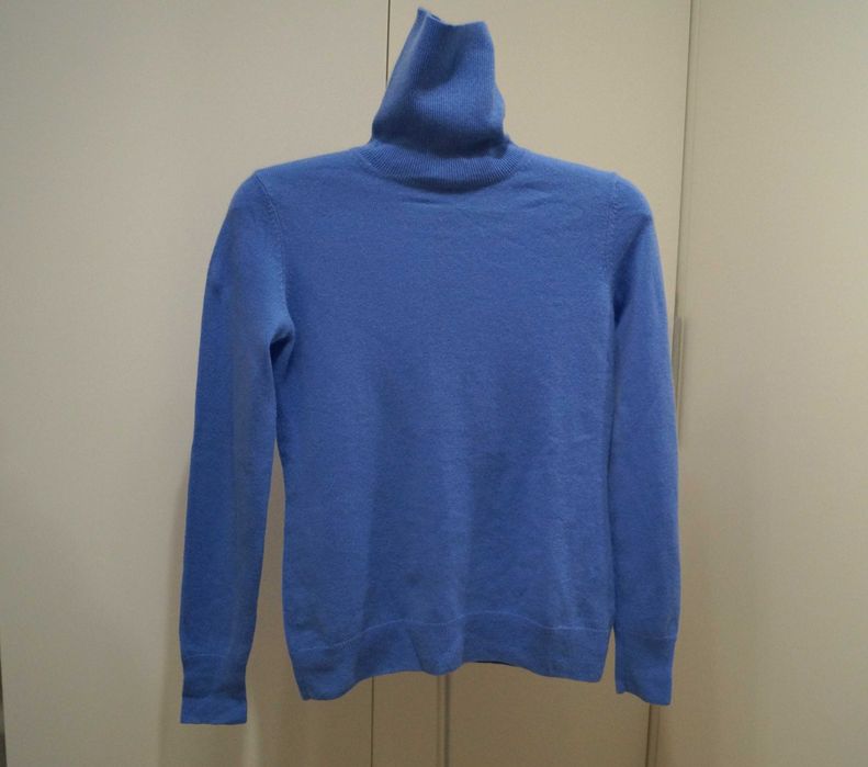 sweter golf damski  kaszmir niebieski S,M + gratis