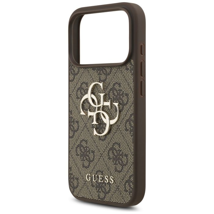Etui do iPhone 17 Pro Guess 4G Big Logo brązowy