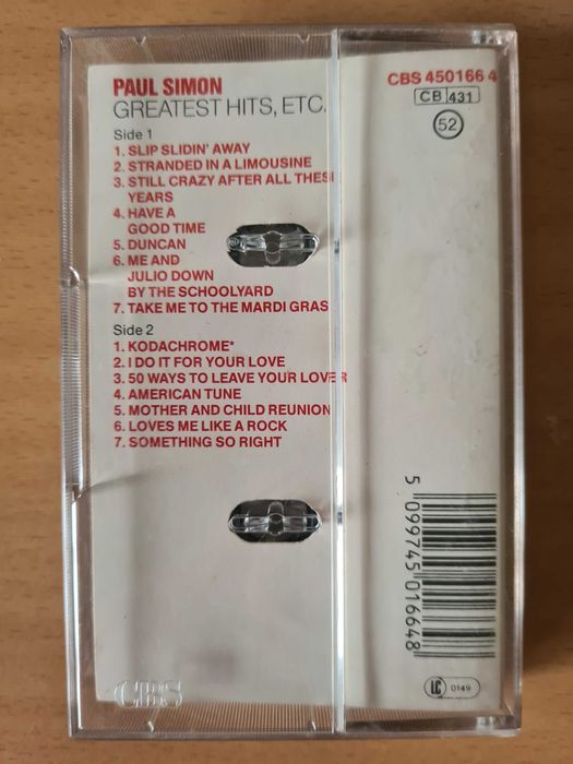 Cassete audio "Greatest Hits, etc." de Paul Simon